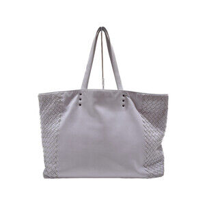 BOTTEGA VENETA purple leather tote bag